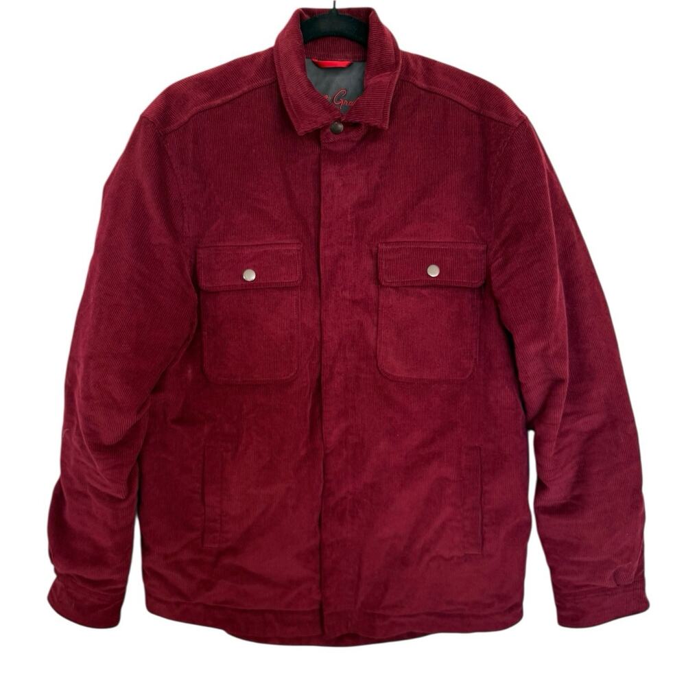 ROBERT GRAHAM Corduroy Jacket Quilted Lined Red Mens M